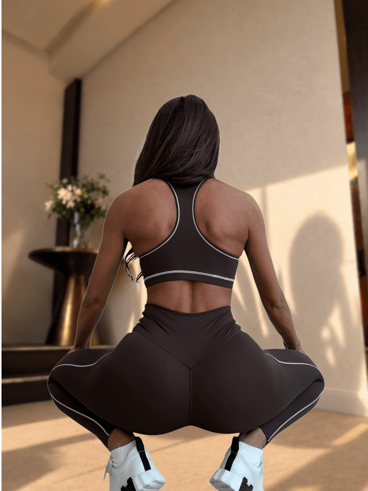ACTIVE GLOW Brown Sports Bra
