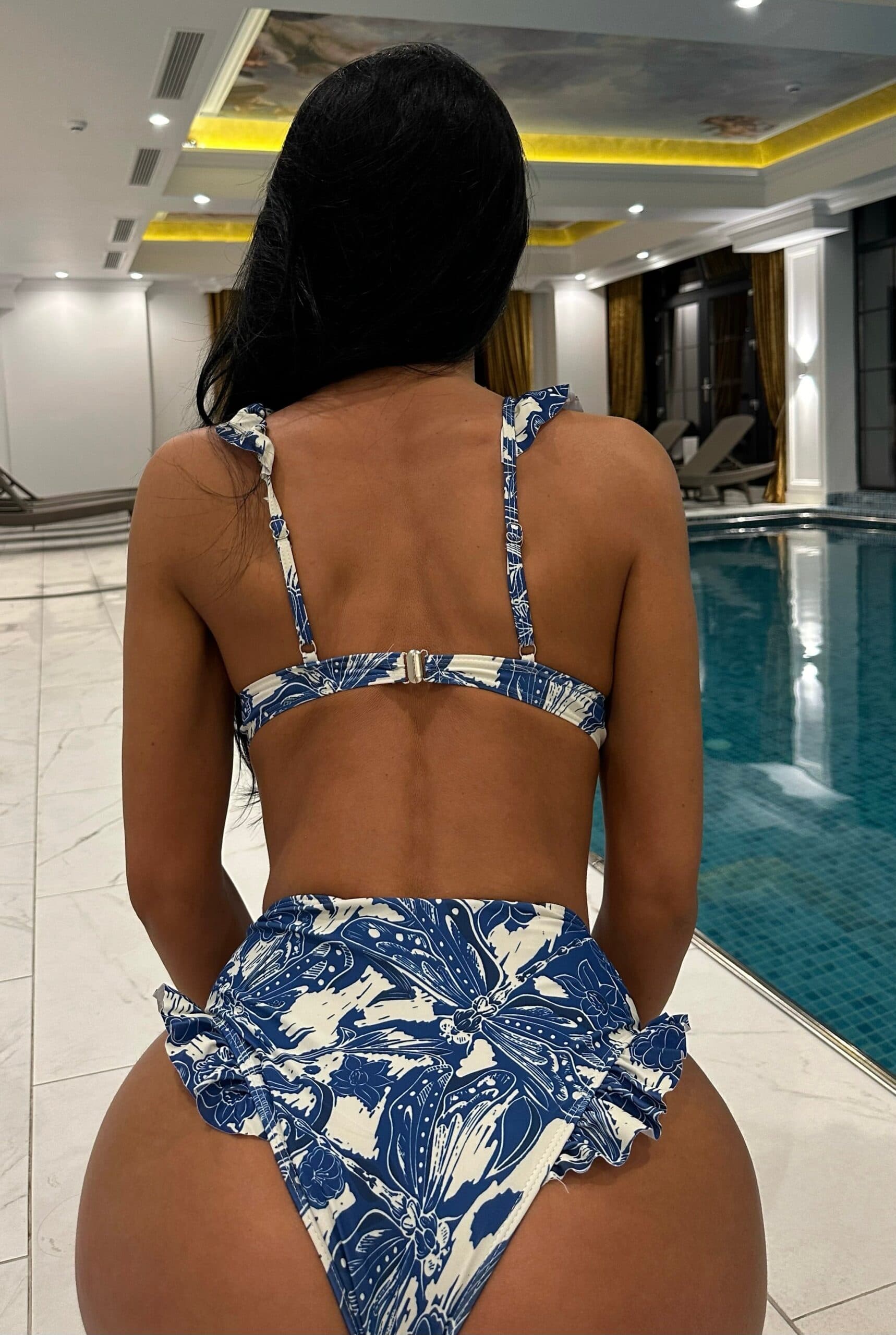 Royal Blue & White Swimsuit