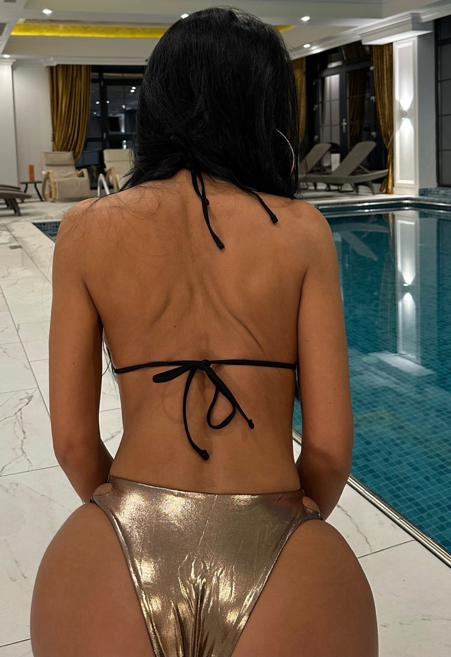 Gold & Black Swimsuit